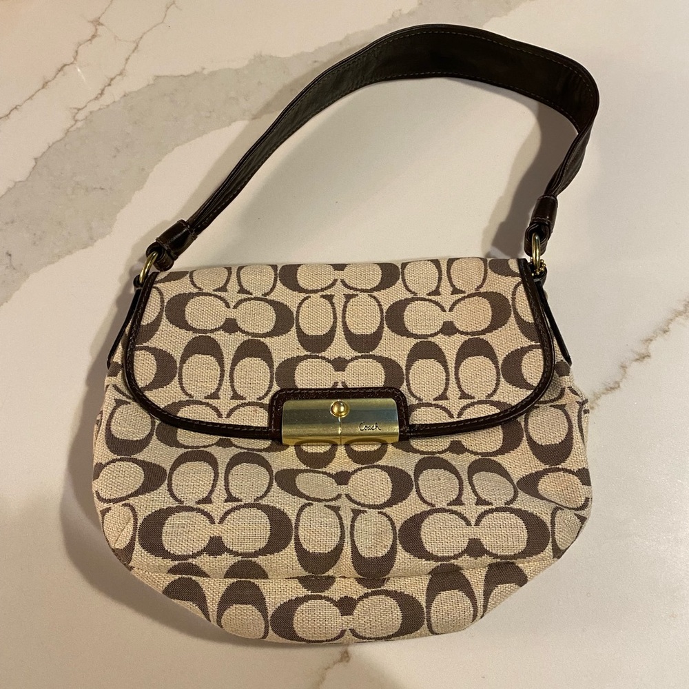 Coach monogram shoulder bag